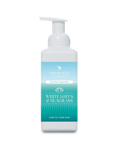 Hand Cleansing Sanitiser Foam, No Alcohol Foaming Hand Sanitizer Dispenser - White Lotus & Seagrass - 500ml