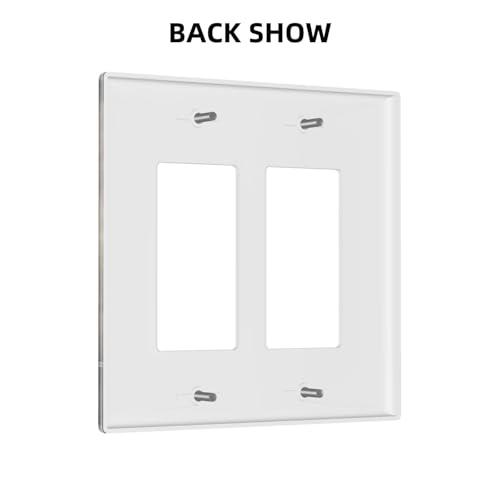 Decorative Outlet Covers Retro Brown Wood Barn Door Vintage Farmhouse 2 Gang Wall Plate Double Rocker Two Switch Wall Cover Plate Jumbo Dual Gfci Faceplate