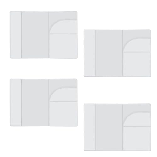 ZEACCT 4 Fundas para Pasaporte, Elaboradas con Material PVC Duradero y Escarchado Que Ofrece Protección Impermeable y Anti-Arañazos. Diseñadas para un Ajuste Seguro.