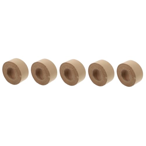 STOBOK 5 Pcs cinta de papel kraft etiqueta chicle agua activado Impermeable arruga packing tape waterproof tape cinta de embalaje de papel kraft herramienta de embalaje cinta para embalar