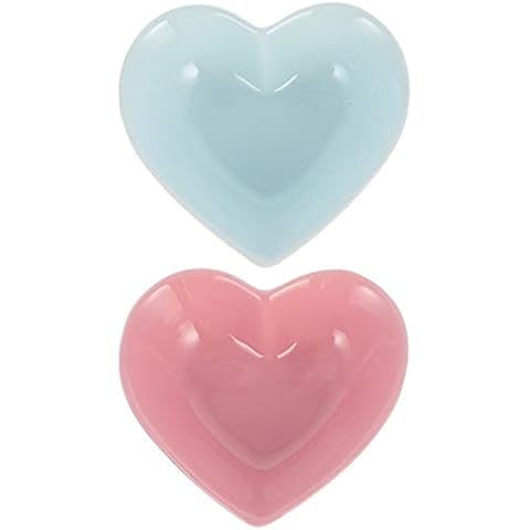GARNECK Juego de 2 cuencos de cerámica con forma de corazón Cover