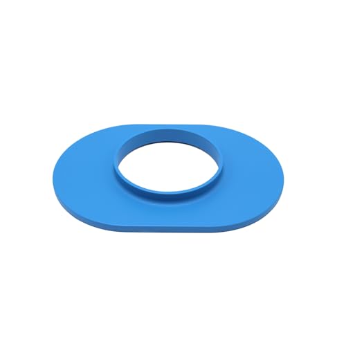 Image of 1 Set SHLPDFM Air Cleaner Polished Aluminum Blue 12 inch inch Oval Full Finned Air Cleaner Assembly Fits for Chevy, Ford, & Mopar Hot Rod