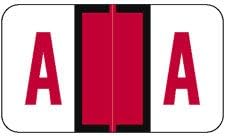 Doctor Stuff - File Folder Labels, Alphabet Letter A, Jeter/TAB 5100 - JXAM Series Compatible Alpha Stickers, Red, 15/16" x 1-5/8", 225 Labels per Package
