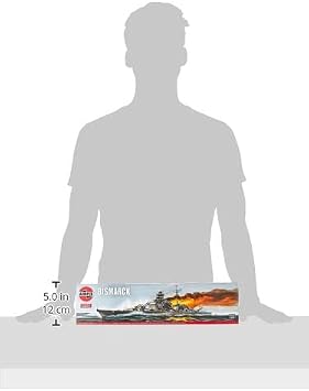 Airfix Vintage Classics Set - A04204V Bismarck - Plastic Model Ship Kits for Adults & Children 8+, Set Includes 170 Pieces - 1:600 Scale Model Ship Set