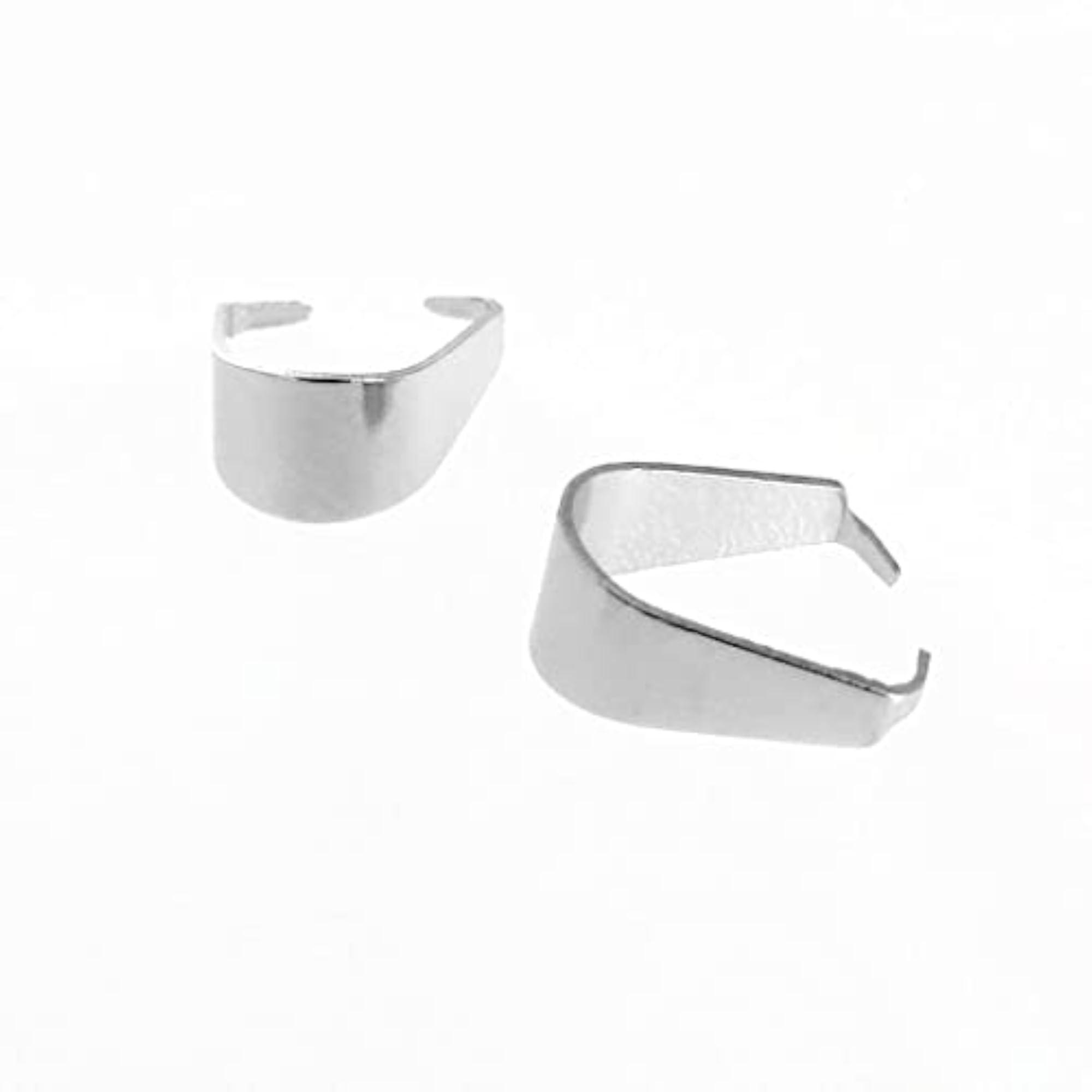 3x100 Pieces Silver Pendant Pinch Bails, Connector Clasps