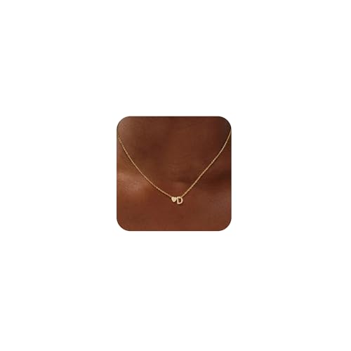 Collier initial en or pour femmes MOCHAMIK, le bijou délicat anti-ternissement avec cœur lettre