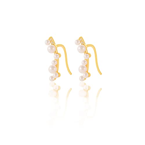 Boucles d'oreilles de Goujon en Perles 925 argent femme puces minimalistes
