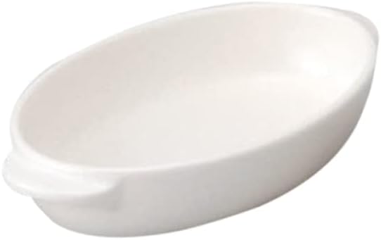 Set of 3 Gratin Dish, White Oval Gratin Size, 9.3 x 5.2 x 1.6 inches (23.5 x 13.2 x 4.1 cm), Heat Resistant, Western Tableware, Cafe, Restaurant, Coffee, Commercial Use, Hotel