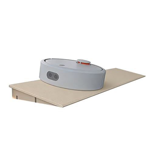 Alfombrilla rampa ultra delgada de plástico para aspiradora robótica, umbral interior antideslizante y resistente al desgaste (marrón, 100 x 6 x 1 cm) miniatura 1