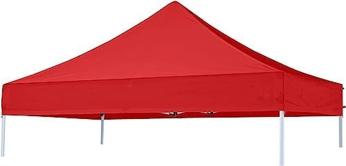 Gazebo Tent Top Only 10 ft x 10 ft - Durable and Versatile Canopy Replacement for Outdoor Events (Only Gazebo top Fabric)(Without Frame) (Red)