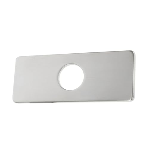Angoily Panel De Grifo Colador Agujero Del Grifo Toallero Placa De Grifo Lámina Dispensador Decoración De La Cocina Estante Salida Botón De Timbre De Puerta Plato Acero Inoxidable Silver