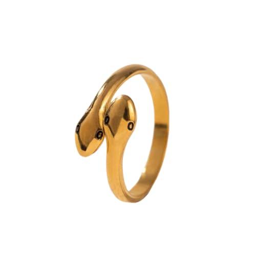 Adjustable titanium steel ring -1.8g lightweight 1.9cm wide neutral, snake like style.3