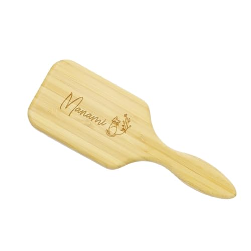 BESTOOL ヘアブラシ 豚毛 パドルブラシ 天然木 マッサージ 豚毛 ブラシ 誕生日プレゼント 櫛 パドルブラシ キャット