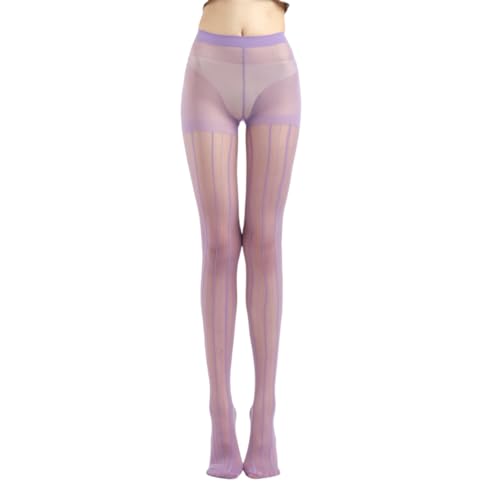Image of Sahabowi Women Tights, Female Sheer High Waist Pantyhose, Vintage Control Top Stockings