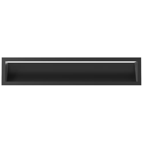 Grille de ventilation Kratki LUFT 12x60 cm noire pour habillage de cheminée