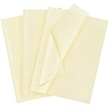 120 Sheets 20'X14' Tissue Paper for Gift Bags Wrapping, Art Tissue Paper Bulk for Weddings Birthday Party Crafts Decoration (Ivory)