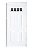 Lippert 5500 Series Residential Outswing Steel Entry Door for Homes, 4-Lite Window; LH (34