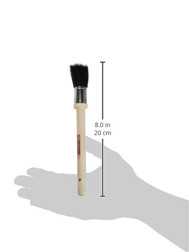 FMprofessional 23cm 2 Aschenbecherpinsel, helles Holz, glänzend, schwarz, ca. 22cm, 2-Einheiten