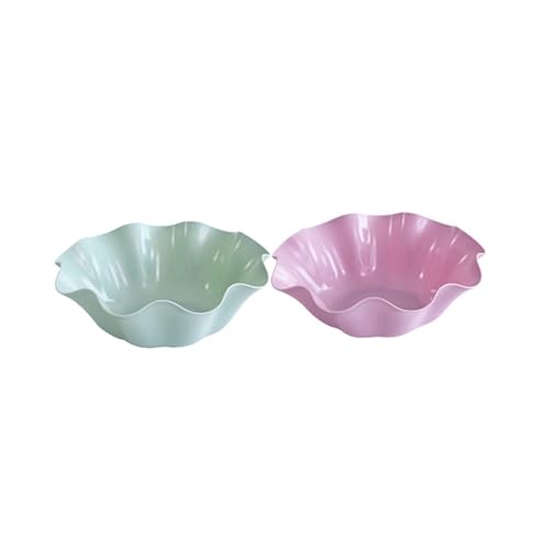 GLigeT Cesta de Frutas Dos Platos de Frutas Platos Decorativos Platos de refrigerios for el hogar Plato de Dulces Plato de Frutas Azul y Morado Tazón de Frutas
