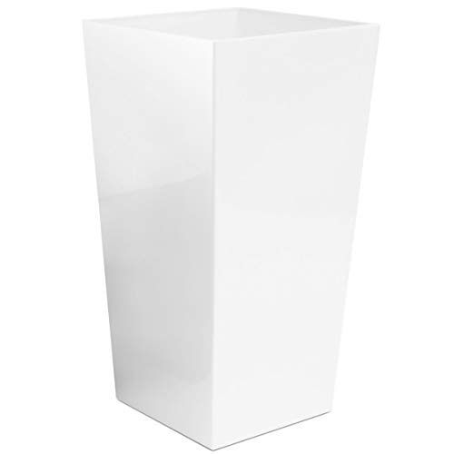 myBoxshop - Maceta Cuadrada (15 L), Color Blanco