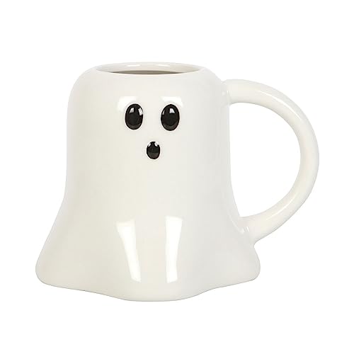 Something Different Wholesale Hey Boo Ghost Shaped Ceramic Mug - Spooktacular Halloween Mug for Witches Brew - Ghost Mugs Halloween Mugs