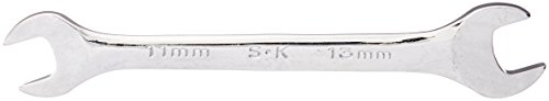 SK Hand Tool 86511 Regular Open End Wrench, 11 x 13mm, Full Polished Finish