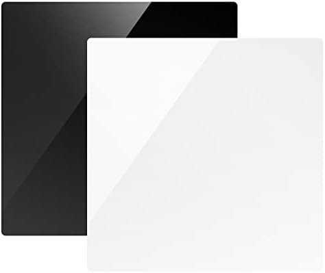 NEEWER 24"×24"/60×60cm Photography Acrylic Display Boards, Non Reflective and Reflective Black and White Square Photography Background Boards for Product Table Top Photography Shooting