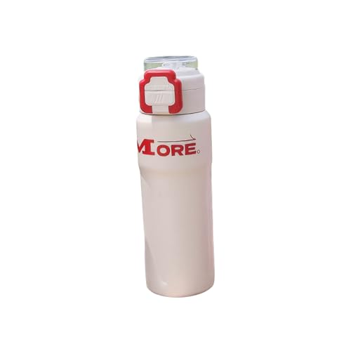 mophrati Forthermos ウォーターボトルいつでもどこでも冷たくても熱くても飲める断熱テクノロジーステンレススチール製ウォーターボトルカップ, 白