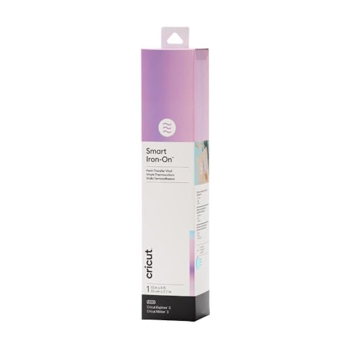 Cricut Smart Iron On (13in X 9ft, Holographic Blue) for Explore 3 and Maker 3 - Matless Cutting for Long cuts up to 12ft