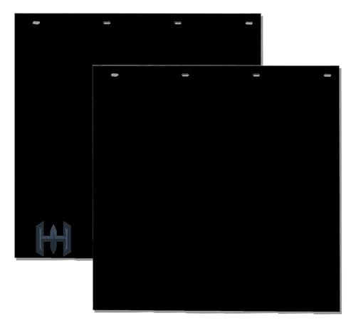 (Pack of 2) - Black Polymer Mud Flaps 24x24 Inch Super Durable Cold Weather Resistant Impact Resistant Splash Guards for Trucks Semi Trucks & Trailers Mud Flaps are NOT Rubber