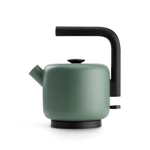 Image of Fellow Clyde Electric Kettle - 1.5 Liter Capacity - Modern Twist On Stovetop Design, All-Purpose, Stainless Steel - Warm Water for Ramen, Oatmeal, Tea, Coffee & more - Large Capacity - Smoke Green