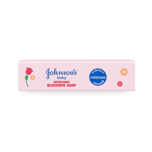 Image of Johnson's Baby Refreshing Blossoms Soap 75g (Pack of 5) | Gentle & Mild Baby Bath Soap | Soft Floral Fragrance | Daily Use Baby Skincare
