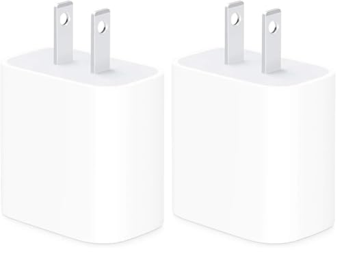 Image of Apple 20W USB-C Power Adapter - iPhone Charger with Fast Charging Capability, Type C Wall Charger (Pack of 2)