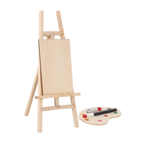 Happyyami ミニハウスアクセサリー ミニハウスの装飾 ミニイーゼルスタンド ミニウッドディスプレイイーゼル ミニ卓上イーゼル 小さな絵画イ