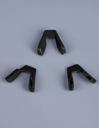 Image of 3 Pairs Ultra Soft Silicone Sunglass Nose Pads for Oakley Flight Jacket OO9401 /Field Jacket OO9402, Push-in Anti-Slip Glasses Nose Piece Replacement Kit Black