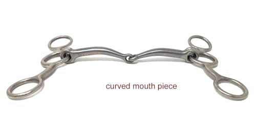 AJ Tack Stainless Steel Jr. Cowhorse Smooth Snaffle Gag Bit - 5 1/4" Cheek - Thumbnail 4