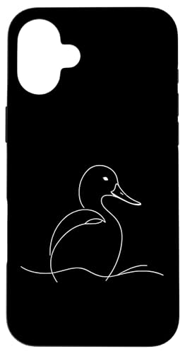 Carcasa para iPhone 16 Plus Lienzo de arte lineal para pájaros y ornitólogos