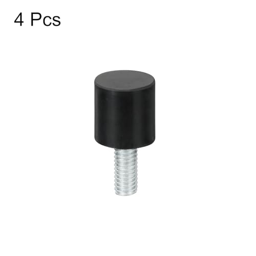 QUARKZMAN M4 Gewinde Gummibuchsen, Schwingungsisolatoren, Zylindrischer Stoßdämpfer mit Stiften 10 x 10mm 4 Stück