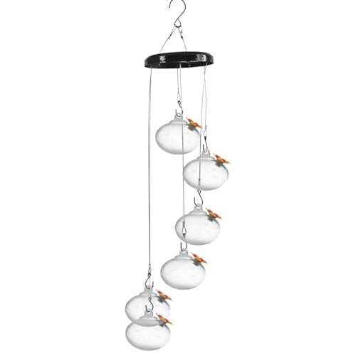 Ensemble de 6 carillons à vent mangeoire à oiseaux pour extérieur et balcon - 2