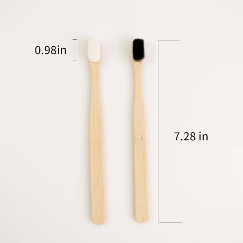 Image of DR PERFECT Dog Toothbrush, Micro Nano Ultra Soft Bristle for Sensitive Gum, Small to Large Dog Teeth Cleaning, Bamboo Toothbrush, Easy to Brush Teeth, Fresh Breath (4)