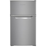 Russell Hobbs Undercounter Fridge Freezer 48cm Wide 85 Litre Total Capacity 61L/24L, LED Light, Adjustable Thermostat & Feet, Stainless Steel 2 Year Guarantee, RH85UCFF482E1SS