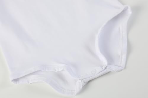 White Collared Unisex Long Sleeve Bodysuit Romper4