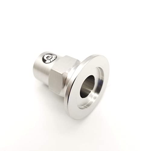 Image of bmotiontech FNPT to KF25 Flange Fitting (ISO-KF KF25 QF25 NW25) US NPT Thread Standard (3 /8 inch FNPT x KF25)