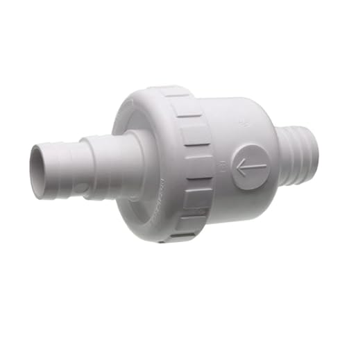 POWERHAUS24® Pool Rückschlagventil für Sandfilteranlagen aus hochwertigem PVC mit universellem Ø 32 mm & 38 mm Schlauchanschluss, wirksamer Rücklaufverhinderer
