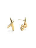 SINGULARU - Pendientes Emma. Acero con Baño en Oro de 18 Kt. Joyas Para Mujer.