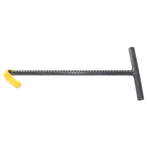 LJKLAJ T-Shaped Steel Hook - Heavy Duty Multipurpose Lifting and Pulling Tool for Manhole Covers, Septic Tanks, Storm Drains, Sewer Lids