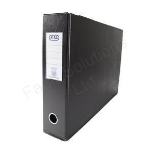 Elba Lever Arch File PVC 2-Ring 70mm Capacity Landscape Black A3 Ref 100082430 [Pack 2]