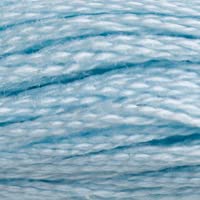Image of DMC 117-162 Mouline Stranded Cotton Six Strand Embroidery Floss Thread, Light Blue, 8.7-Yard