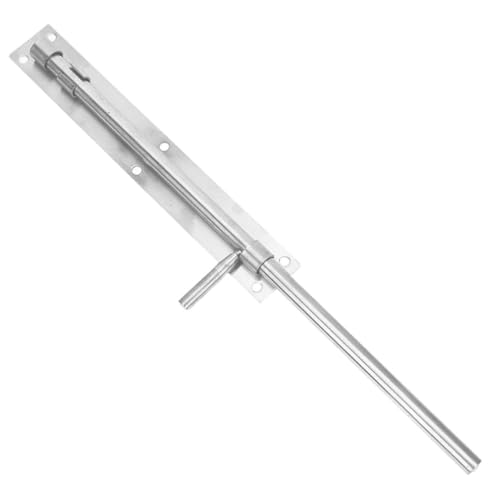 KESYOO 2個 加厚ステンレス製床落とし錠 両用設置可能 ガレージ納屋用耐久ゲートラッチ 丸棒スライドボルト 木製門用セキュリティロック