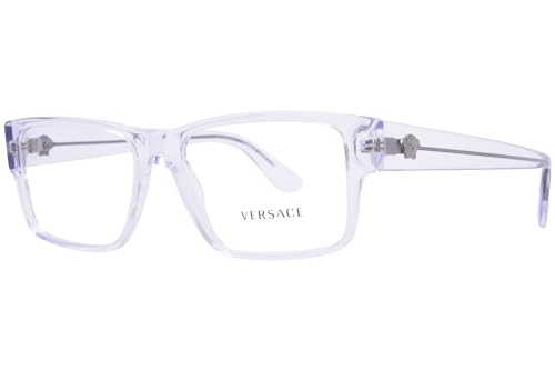 Versace VE3342 148 Eyeglasses Men's Crystal Full Rim Rectangle Shape 57mm